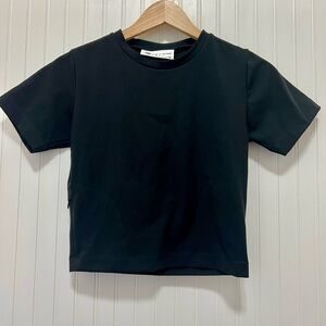 S Staud x New Balance Black Compression Top with built-in shelf bra